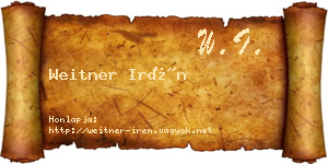 Weitner Irén névjegykártya